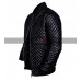 Men's Diamond Quilted Black Motorcycle Bomber Jacket
