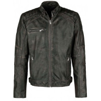 Cafe Racer Vintage Classic Brando Biker Black Motorcycle Leather Jacket