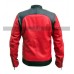 Mens Cafe Racer Retro Vintage Cruiser Biker Black Red Leather Jacket