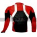 Stylish Red and Black Unisex Motorcycle Leather Jacket