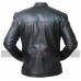 Mens Cafe Racer Vintage Moto Black Shiny Biker Leather Jacket