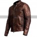 Mens Vintage Cafe Racer Distressed Brown Motorcycle Leather Jacket