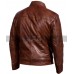 Cafe Racer Retro Slim Fit Brown Leather Jacket