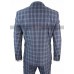 1920s Mens Vintage Checkered Style 3 Piece Light Blue Suit 