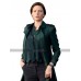 Ilsa Faust Mission Impossible 5 Rebecca Ferguson Green Wool Coat 