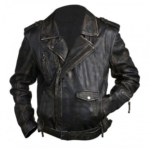 Cafe Racer Classic Brando Biker Black Leather Jacket