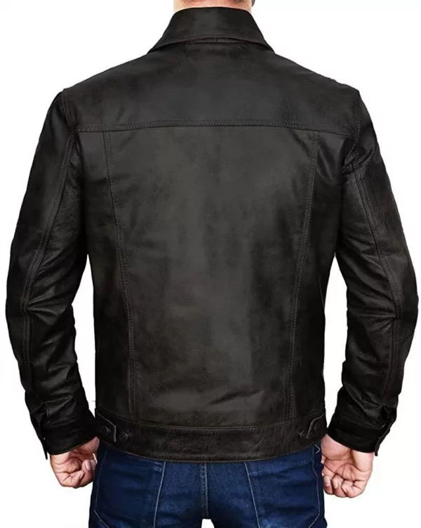 Mens Trucker Leather Jacket