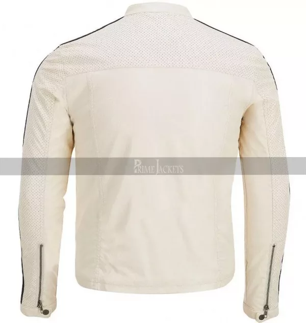 Tobey Marshall Need for Speed Aaron Paul White Leather Jacket