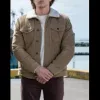 Alex Saxon Shearling Collar Jacket