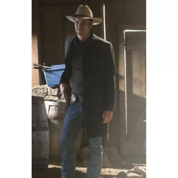 Timothy Olyphant Justified Raylan Givens Black Coat